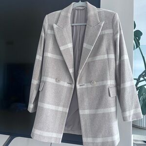 & Other Stories Beige Striped Blazer